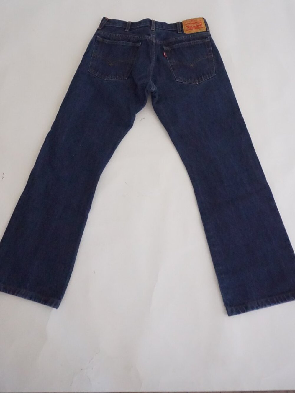 Levi's 517 Dark Blue Wash Bootcut Five Pocket Red Tab Classic Fit Denim Jeans 32